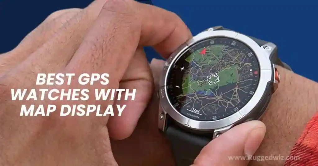 a person using a gps watch with map display