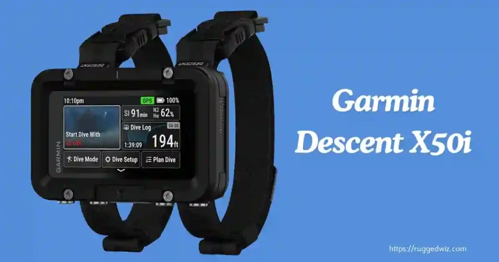 Garmin Descent X50i dive computer featuring a large 3-inch touchscreen and durable design, ideal for divers