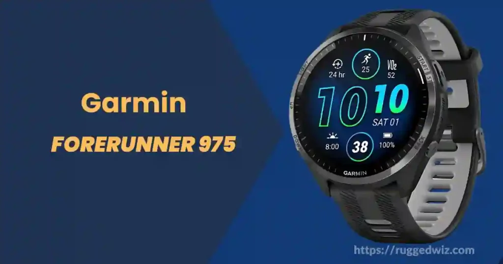 Garmin Forerunner 975 smartwatch with higher resolution AMOLED display, rumored features like LTE connectivity, and advanced fitness tracking tools