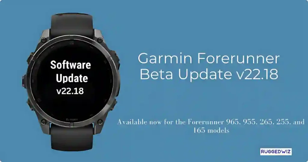 Garmin Forerunner Beta v22.18