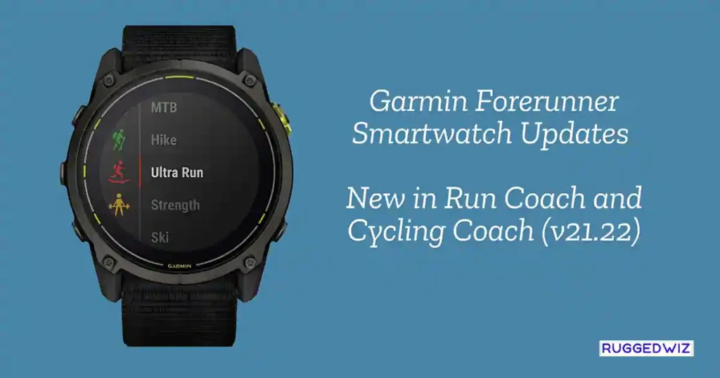 Garmin Forerunner Updates: New Run & Cycling Features in v21.22