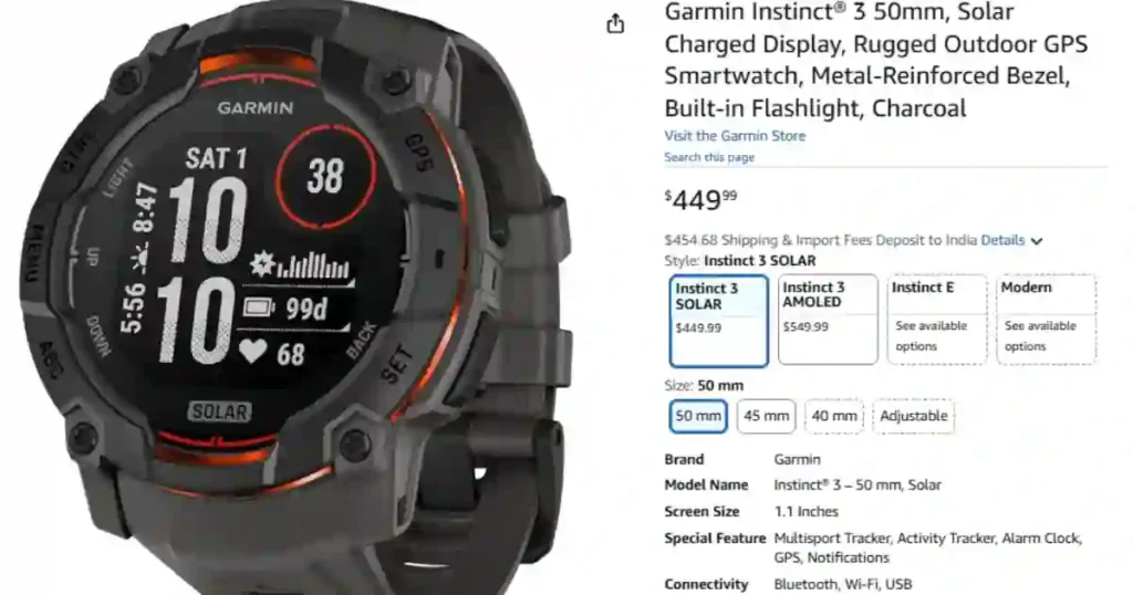 Garmin Instinct 3 solar vs Amazfit Active 2 CES 2025 Showdown