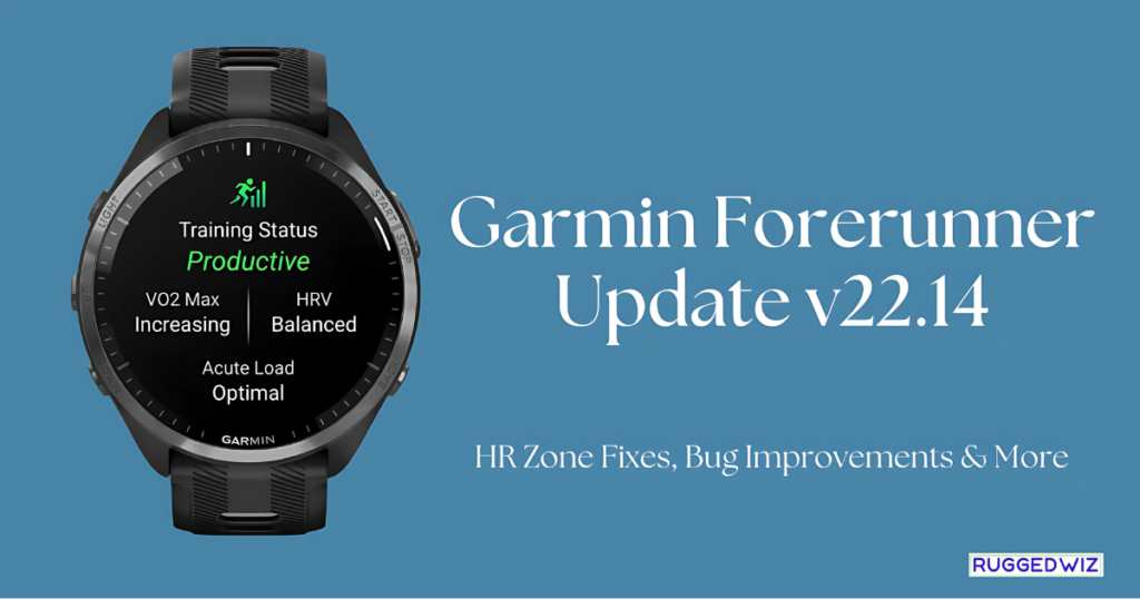 Garmin Forerunner Update 22.14: HR Zone Fixes