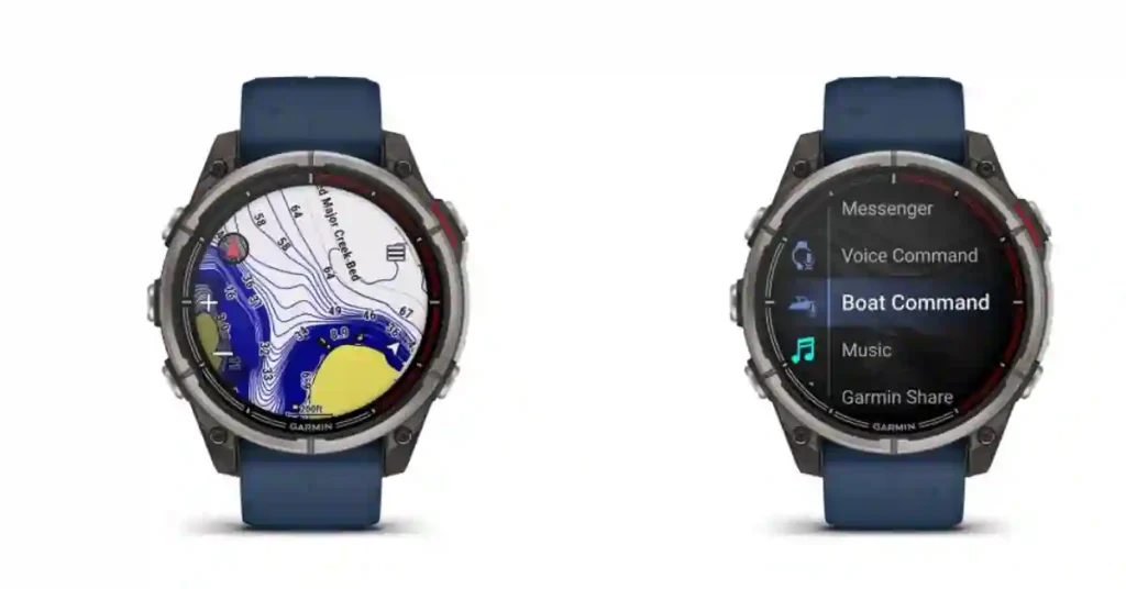 Garmin Quatix 8 dive-rated smartwatch used underwater with leakproof buttons